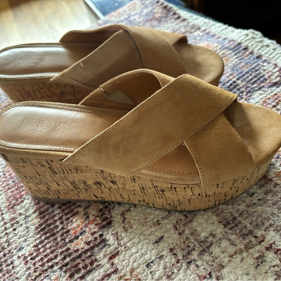 J Crew Slip-On Cork Wedges. - Picture 2 of 7
